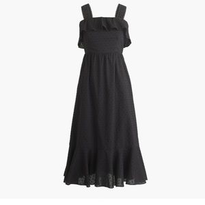 J. Crew Black Ruffle Eyelet Dress 4
